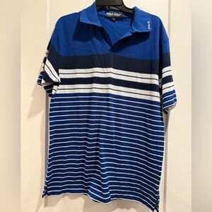 Polo Golf by Ralph Lauren Blue and White Striped Shirt Size L